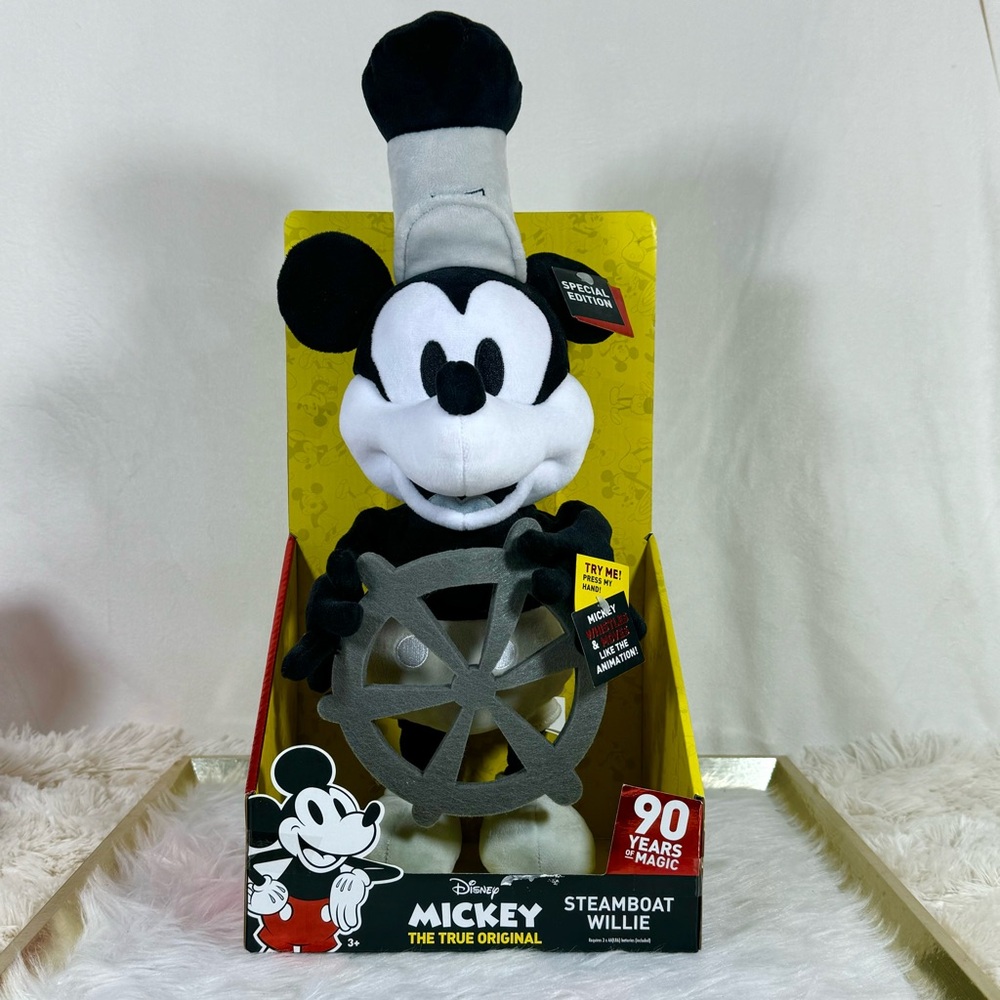 Disney Mickey Mouse 90th Special Edition Steamboat Willie Nostalgic 18" NWT